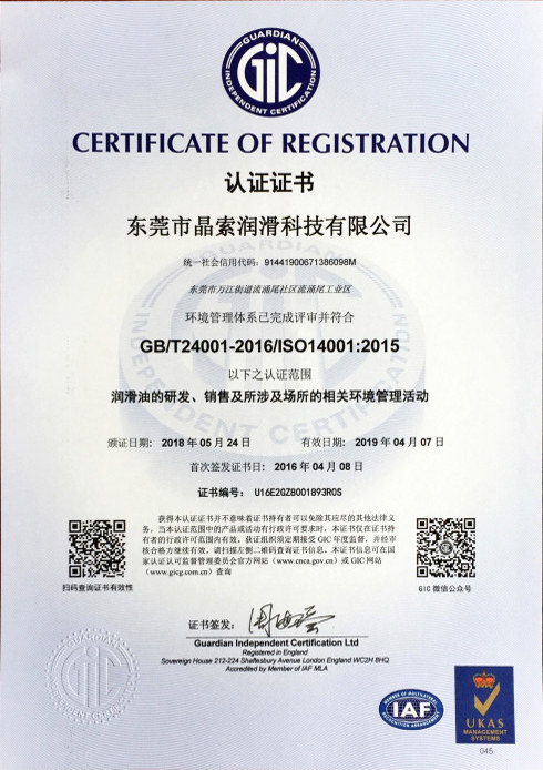 ISO14001環境管理體系認證